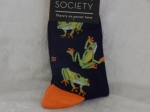 Sock Society - Aussie Frogs Black/Orange